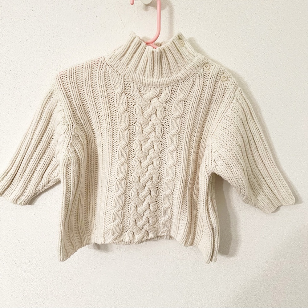 BabyGap Cable Knit Mock Neck Sweater- Size-6-9 months